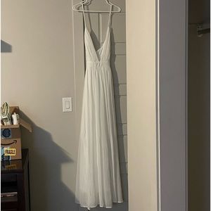 Pink Lily White Spaghetti Strap Criss Cross Back dress. SO beautiful! Never used